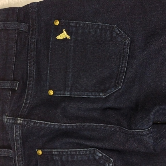 MiH Jeans The Oslo Blue Kara Dark Wash Four Pocket Mid Rise Long Slim Leg Jean - Picture 12 of 14
